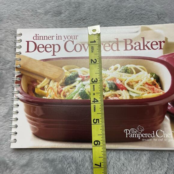 Pampered Chef Cookbook Dinner in Your Deep Covered Baker Spiralbound 6"x8" 2011‎ - Picture 7 of 9